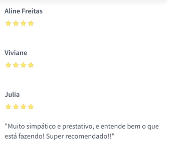 Avaliação 17 de cliente JR Eletricistas