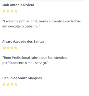 Avaliação 15 de cliente JR Eletricistas