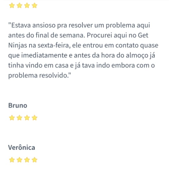 Avaliação 16 de cliente JR Eletricistas